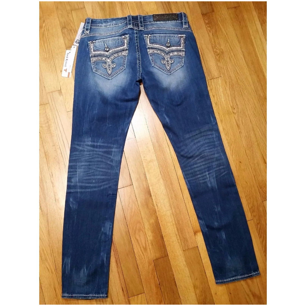 Rock Revival Ellor Skinny Jeans Low Rise Inseam 33